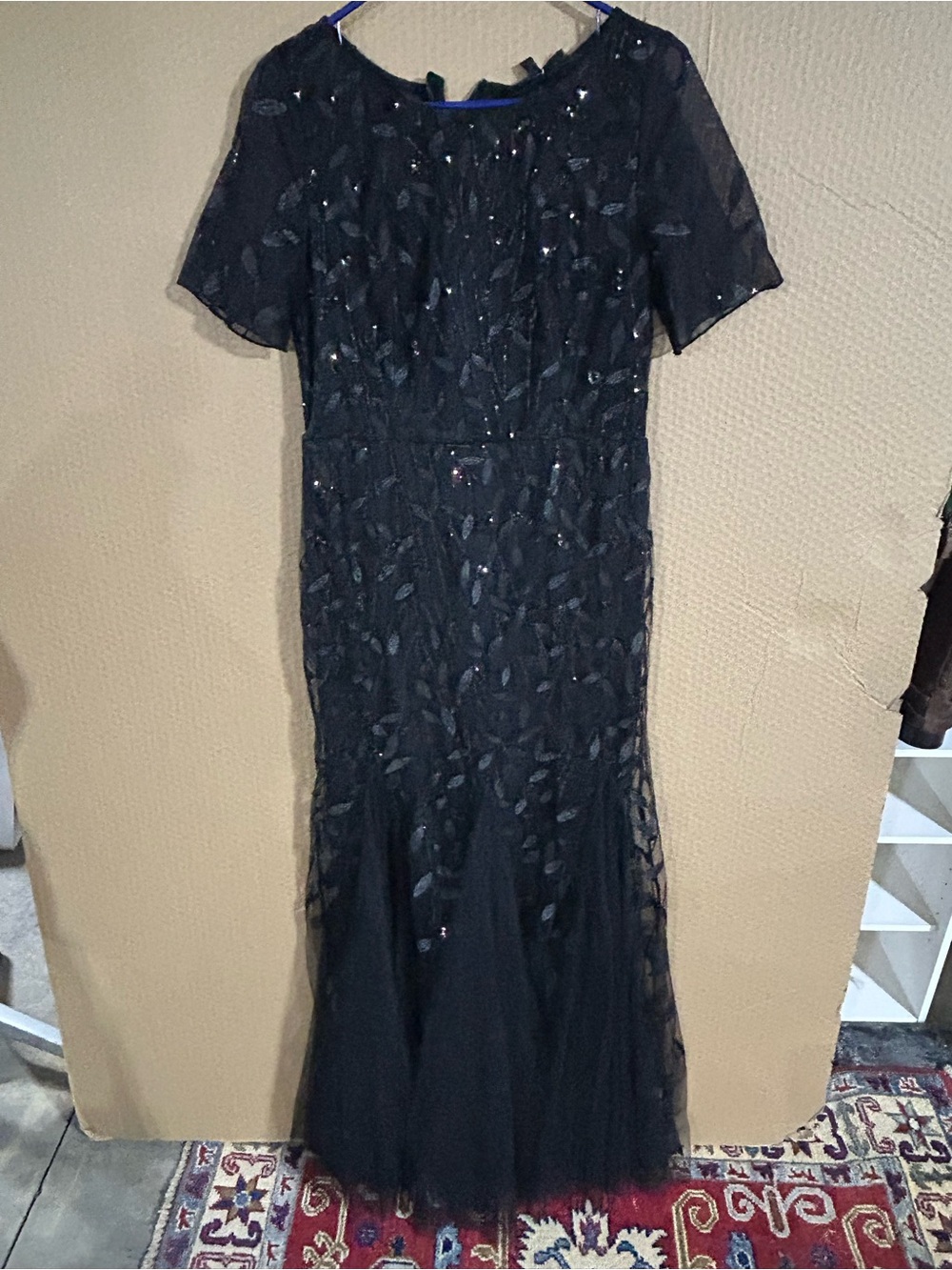 Ever Pretty Black Sequin Maxi Dress